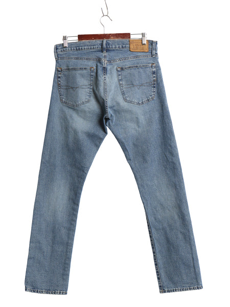 ポロ ラルフローレン デニム パンツ メンズ 32 32 / ヴィンテージ 加工 ジーンズ ジーパン スリム ストレート ボトムス ヒゲ アタリ 細身