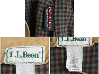 90s エルエルビーン ダック ハンティング ジャケット レディース L 程 オールド カバーオール フィールド コート チェック 中綿 ライナー