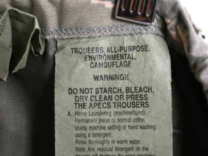 米軍実物 プロパー 社製 APECS デジタル タイガー カモ オーバー パンツ LARGE REGULAR 古着 USAF ABU ECWCS カーゴ ゴアテックス 迷彩柄 