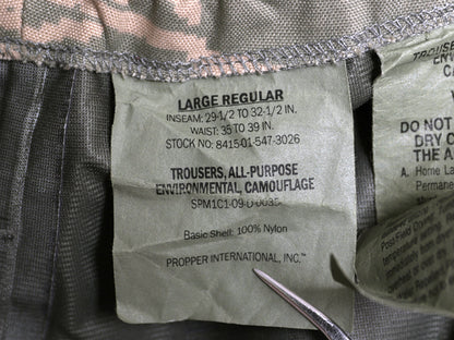 米軍実物 プロパー 社製 APECS デジタル タイガー カモ オーバー パンツ LARGE REGULAR 古着 USAF ABU ECWCS カーゴ ゴアテックス 迷彩柄 