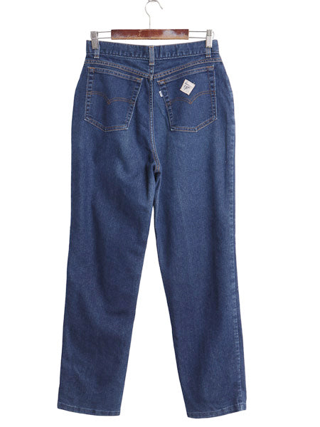 80s USA製 リーバイス デニム パンツ レディース M 程 ヴィンテージ ジーパン ジーンズ ストレート テーパード ライトオンス ボトムス 濃紺