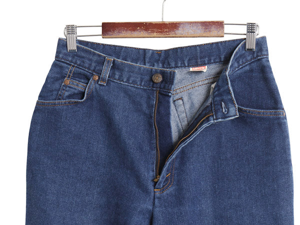 80s USA製 リーバイス デニム パンツ レディース M 程 ヴィンテージ ジーパン ジーンズ ストレート テーパード ライトオンス ボトムス 濃紺