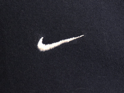 00s ナイキ スモール スウッシュ 刺繍 半袖Tシャツ メンズ XL オールド ヘビーウェイト コットン ワンポイント カットソー 大きいサイズ 紺