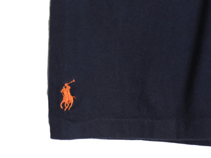ポロ ラルフローレン ロゴ プリント 半袖 Tシャツ メンズ M / カットソー コットン シングルステッチ クルーネック トップス シンプル 紺