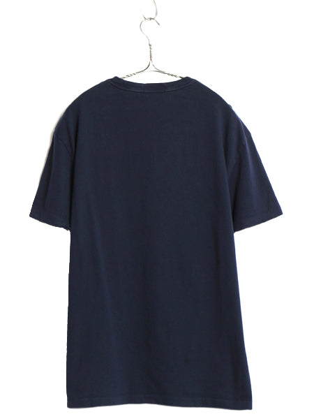 ポロ ラルフローレン ロゴ プリント 半袖 Tシャツ メンズ M / カットソー コットン シングルステッチ クルーネック トップス シンプル 紺