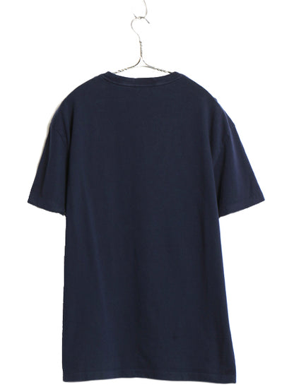 ポロ ラルフローレン ロゴ プリント 半袖 Tシャツ メンズ M / カットソー コットン シングルステッチ クルーネック トップス シンプル 紺