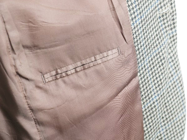 デッドストック ブルックスブラザーズ テーラード ジャケット メンズ L 程 新品 ウール カシミヤ ブレザー 千鳥格子 チェック マルチカラー
