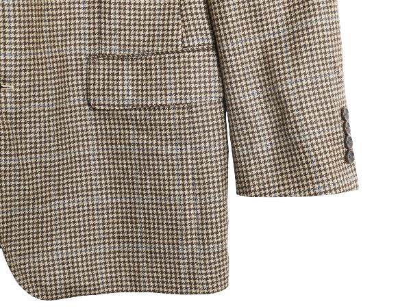 デッドストック ブルックスブラザーズ テーラード ジャケット メンズ L 程 新品 ウール カシミヤ ブレザー 千鳥格子 チェック マルチカラー