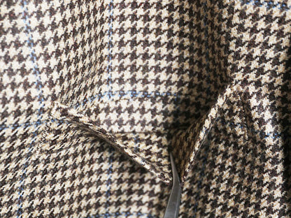 デッドストック ブルックスブラザーズ テーラード ジャケット メンズ L 程 新品 ウール カシミヤ ブレザー 千鳥格子 チェック マルチカラー