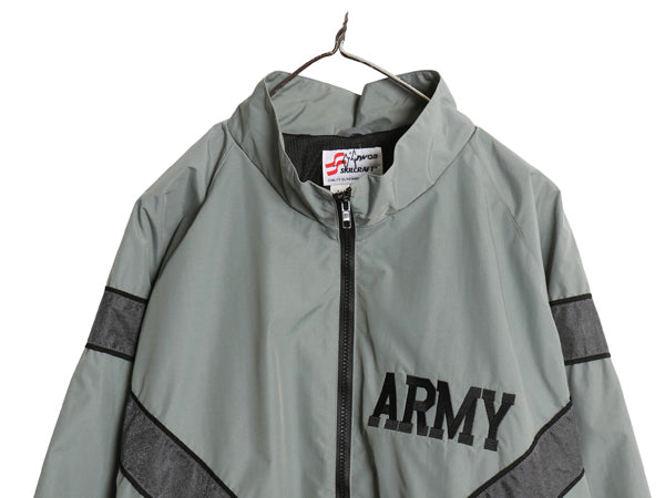 00s 米軍実物 US ARMY ナイロン トレーニング ジャケット X-LARGE REGULAR 05年製 オールド ミリタリー IPFU 軍物 ジャンパー 大きいサイズ