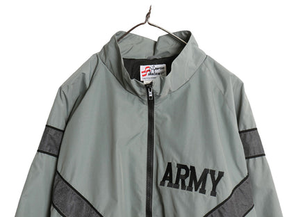 00s 米軍実物 US ARMY ナイロン トレーニング ジャケット X-LARGE REGULAR 05年製 オールド ミリタリー IPFU 軍物 ジャンパー 大きいサイズ