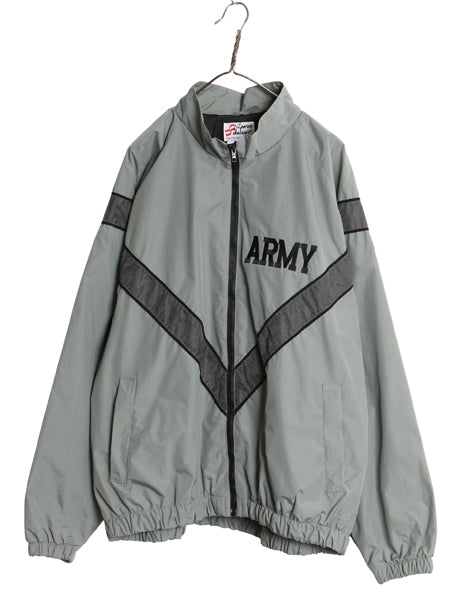 00s 米軍実物 US ARMY ナイロン トレーニング ジャケット X-LARGE REGULAR 05年製 オールド ミリタリー IPFU 軍物 ジャンパー 大きいサイズ