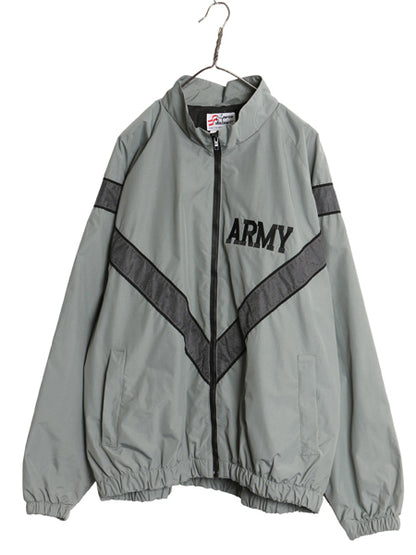 00s 米軍実物 US ARMY ナイロン トレーニング ジャケット X-LARGE REGULAR 05年製 オールド ミリタリー IPFU 軍物 ジャンパー 大きいサイズ