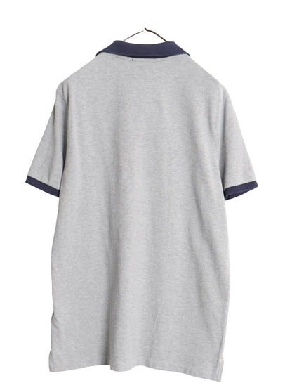 ポロ ラルフローレン 鹿の子 半袖 ポロシャツ メンズ M / CLASSIC FIT ポニー ワンポイント ボックス カットソー 無地 トリコカラー グレー