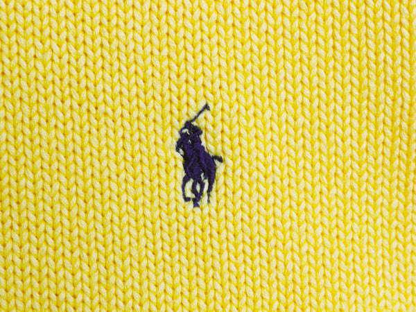 90's ポロ ラルフローレン Vネック コットン ニット ベスト メンズ L / オールド セーター 重ね着 ポニー 刺繍 プルオーバー ワンポイント