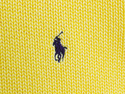 90's ポロ ラルフローレン Vネック コットン ニット ベスト メンズ L / オールド セーター 重ね着 ポニー 刺繍 プルオーバー ワンポイント