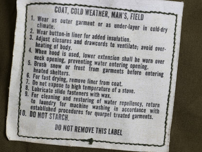 デッドストック 70s  ALPHA 社製 米軍実物 US ARMY M-65 フィールド ジャケット LARGE LONG / 72年製 ヴィンテージ ミリタリー 3rd ブラス