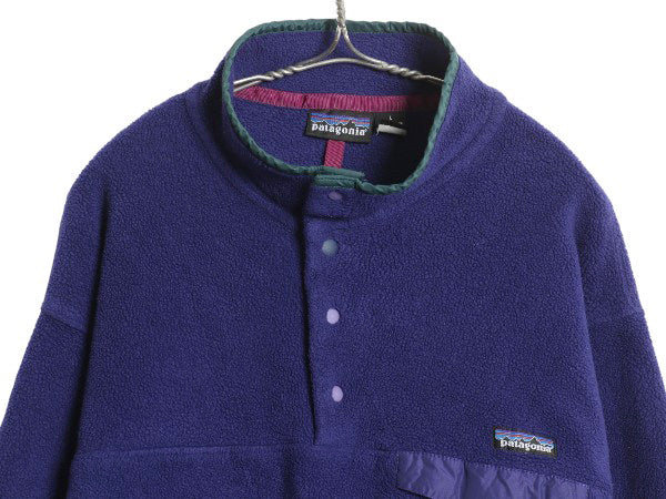 90s パタゴニア スナップT メンズ L 古着 94年製 オールド アウトドア フリース ジャケット プルオーバー ブルゾン ジャンパー ハイネック