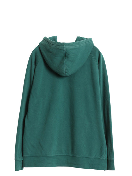 ノースフェイス プリント スウェット フード パーカー レディース L / 古着 アウトドア トレーナー プルオーバー 裏起毛 シンプル グリーン