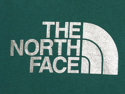 ノースフェイス プリント スウェット フード パーカー レディース L / 古着 アウトドア トレーナー プルオーバー 裏起毛 シンプル グリーン