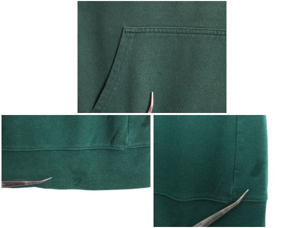 ノースフェイス プリント スウェット フード パーカー レディース L / 古着 アウトドア トレーナー プルオーバー 裏起毛 シンプル グリーン