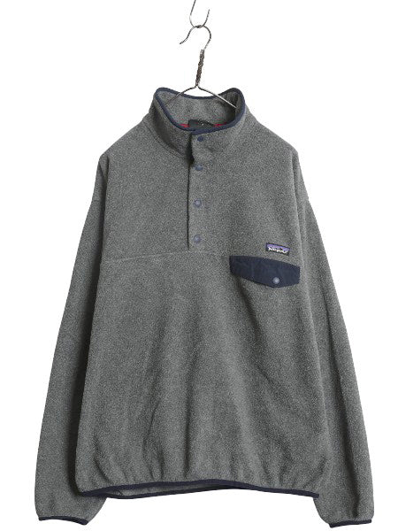 パタゴニア ライトウェイト シンチラ スナップT メンズ L 古着 15年製 アウトドア フリース プルオーバー ジャケット ブルゾン ハイネック