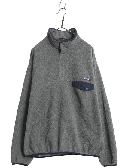 パタゴニア ライトウェイト シンチラ スナップT メンズ L 古着 15年製 アウトドア フリース プルオーバー ジャケット ブルゾン ハイネック