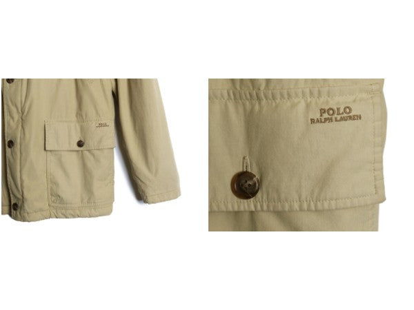 90s ポロ ラルフローレン 中綿 ハーフ コート メンズ XL / オールド ジャケット ブラックウォッチ ライナー付き スムース素材 大きいサイズ