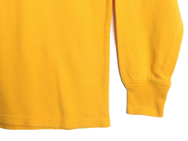 ポロ ラルフローレン 長袖 サーマル Tシャツ メンズ M / ロンT ワッフル コットン カットソー ワンポイント ストレッチ インナー イエロー