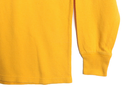 ポロ ラルフローレン 長袖 サーマル Tシャツ メンズ M / ロンT ワッフル コットン カットソー ワンポイント ストレッチ インナー イエロー