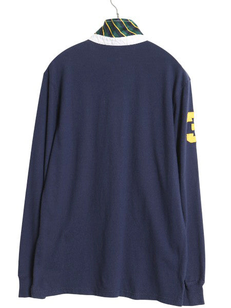 ビッグポニー ポロ ラルフローレン 長袖 ラガー シャツ キッズ XL メンズ S ラグビー 長袖シャツ ストレッチ コットン スムース ポロシャツ