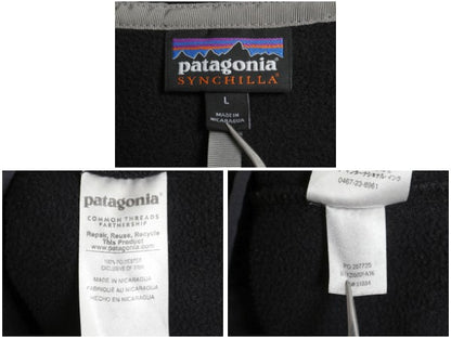 パタゴニア ライトウェイト シンチラ スナップT メンズ L / 16年製 フリース プルオーバー ジャケット アウトドア ブルゾン ジャンパー 黒