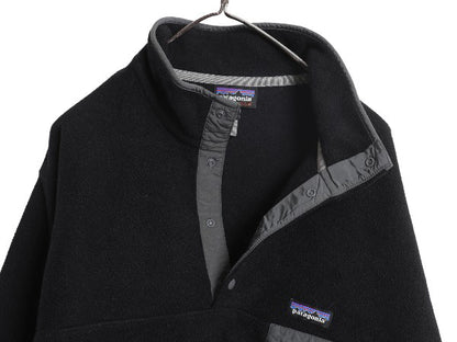 パタゴニア ライトウェイト シンチラ スナップT メンズ L / 16年製 フリース プルオーバー ジャケット アウトドア ブルゾン ジャンパー 黒