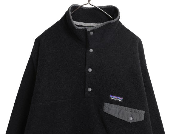 パタゴニア ライトウェイト シンチラ スナップT メンズ L / 16年製 フリース プルオーバー ジャケット アウトドア ブルゾン ジャンパー 黒