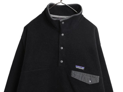 パタゴニア ライトウェイト シンチラ スナップT メンズ L / 16年製 フリース プルオーバー ジャケット アウトドア ブルゾン ジャンパー 黒