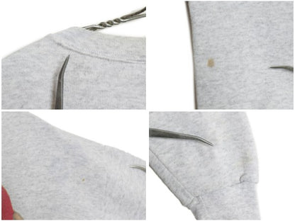 90s ★ デニスロッドマン イラスト プリント スウェット メンズ M 古着 オールド シカゴ ブルズ NBA バスケ スポーツ 裏起毛 トレーナー 灰