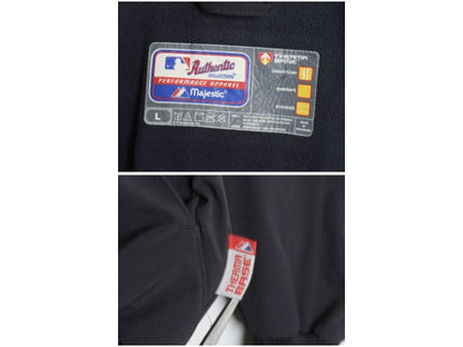 ヤンキース フルジップ ナイロン スタジアム ジャケット メンズ L マジェスティック MLB オフィシャル スタジャン フリース ライナー 野球 