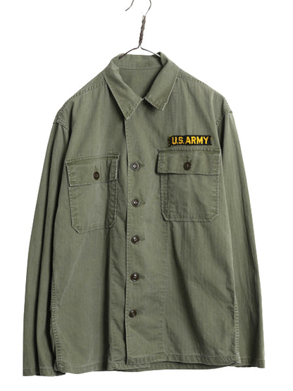 40s ★ 米軍実物 US ARMY M-47 HBT ユーティリティ シャツ ジャケット メンズ M / 古着 ヴィンテージ ミリタリー ヘリンボーン カーキ 軍物