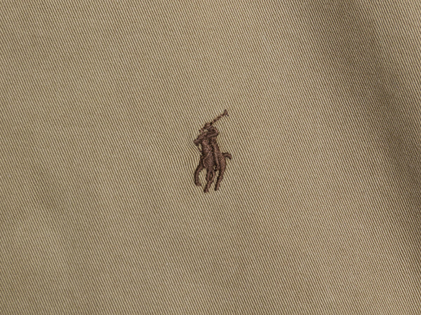 90s ポロ ラルフローレン スイングトップ ジャケット メンズ L オールド コットン ブルゾン フルジップ ジャンパー ワンポイント ベージュ