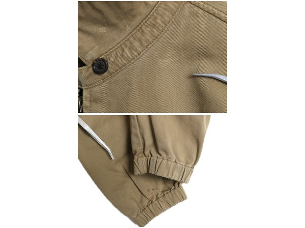 90s ポロ ラルフローレン スイングトップ ジャケット メンズ L オールド コットン ブルゾン フルジップ ジャンパー ワンポイント ベージュ