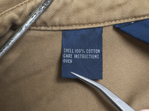 90s ポロ ラルフローレン スイングトップ ジャケット メンズ L オールド コットン ブルゾン フルジップ ジャンパー ワンポイント ベージュ