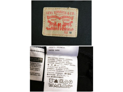 リーバイス ブラック デニム ジャケット メンズ M / 4ポケット 70506 タイプ トラッカー ジージャン Gジャン ブルゾン コットン ストレッチ