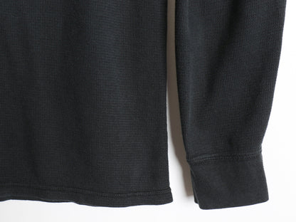 ポロベア ポロ ラルフローレン 長袖 サーマル Tシャツ メンズ L 古着 ロンT ロングスリーブ ワッフル コットン カットソー キャラクター 黒
