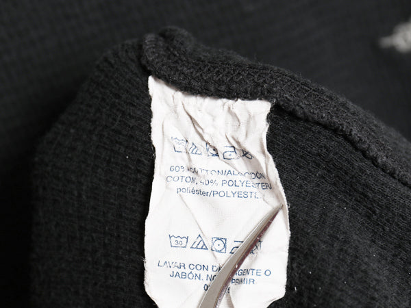 ポロベア ポロ ラルフローレン 長袖 サーマル Tシャツ メンズ L 古着 ロンT ロングスリーブ ワッフル コットン カットソー キャラクター 黒