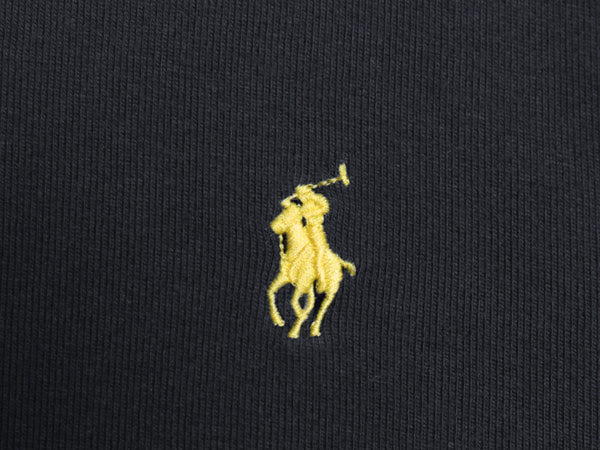 ラルフローレン 長袖 Tシャツ レディース L / ポロ スポーツ ロンT コットン ストレッチ リブ編み カットソー ロングスリーブ トップス 黒