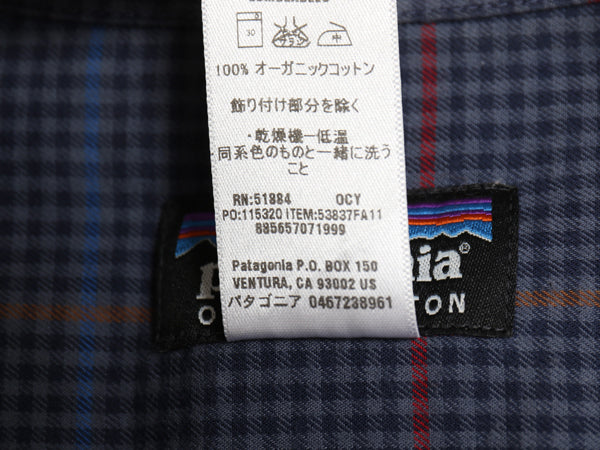 パタゴニア ロングスリーブ オーガニック ピマ コットン シャツ メンズ M アウトドア 11年製 長袖シャツ チェック マルチカラー カジュアル