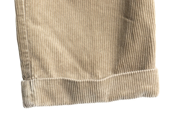 90s バナナリパブリック 太畝 コーデュロイ パンツ メンズ 実寸 32 30 オールド スラックス ストレート ツータック 裾ダブル 無地 ベージュ