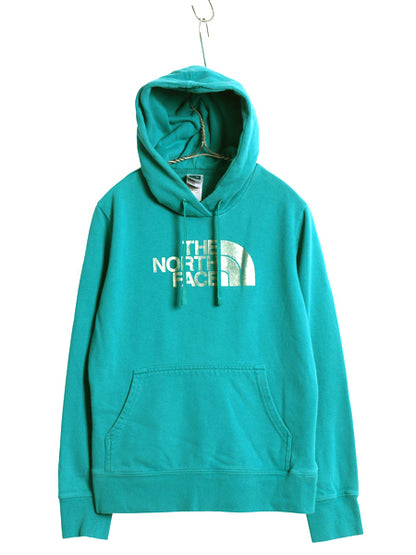 ノースフェイス プリント スウェット フード パーカー レディース М アウトドア トレーナー プルオーバー 裏起毛 ヘビーウェイト シンプル