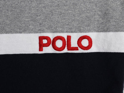 ポロ ラルフローレン ボーダー 長袖 ラガーシャツ メンズ XS ラグビー 長袖シャツ ポロシャツ カットソー ワッペン ワンポイント ボックス