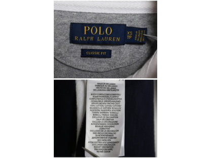 ポロ ラルフローレン ボーダー 長袖 ラガーシャツ メンズ XS ラグビー 長袖シャツ ポロシャツ カットソー ワッペン ワンポイント ボックス